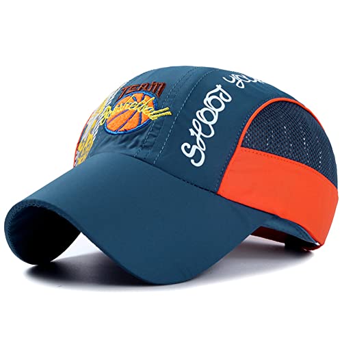 SJTJSPX Baseball Cap Junge Mädchen Basecap Sommer Sonnenhut Schnell Trocknend Baseballmütze Sonnenschutz Snapback Caps Einstellbar Baseballkappe Schirmkappe Kinder Fußball Mützen Outdoor Sport Hut von SJTJSPX