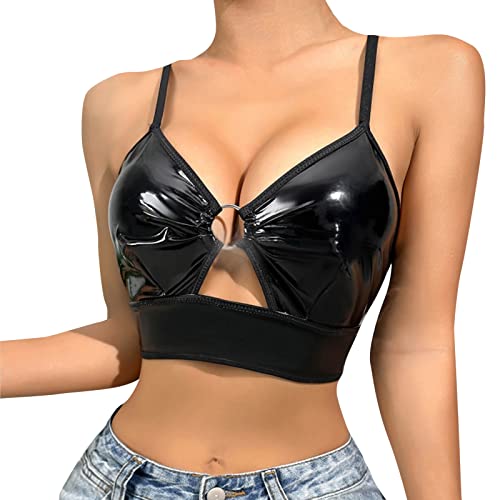 SKFLABOOF Halterlose Strümpfe Damen Sexy, Bodystocking Sexy Ouvert Lack Dessous Frauen Sexy Hot Pants Sexy Sexy Schuluniform Damen Für Sex Sexy Kleider Damen Erotisch Top Damen Sexy von SKFLABOOF