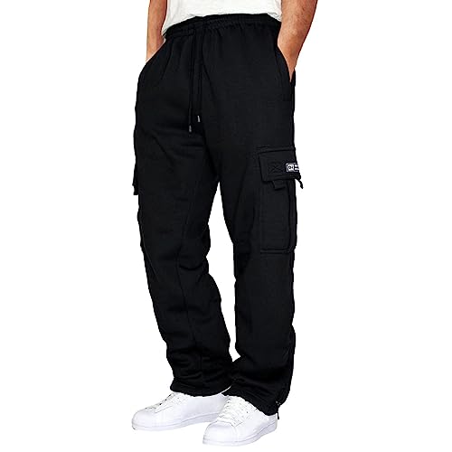 SKFLABOOF Leichte Sommerhose Herren Activewear Lang Leichte Jogger Sport Sommerhose Bodybuilding Men's Hosen Freizeithose Baumwolle Mann Track Pants Schlupfhose Schlabberhose von SKFLABOOF