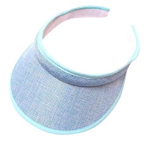 SKFLABOOF Sonnenschild Damen Sport Sonnenblende Kappe, Sommer Visor Cap, Unisex Kinder Outdoor Sonnenblende Sonnenschild, Atmungsaktiver Leerer Zylinder Sonnen Shade Breite Krempe Reithelm von SKFLABOOF