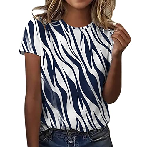 Shirts Damen - Oberteil Damen Für Frauen Sexy Mit Aufdruck Sommer T-Shirt Shirts T Schirt Elegante Sale Oberteile Tshirt Lustige Druck Bluse Stillshirt T-Shirts von SKFLABOOF