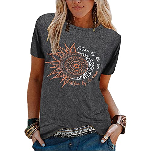 Tshirt Damen Elegant - T Schirt Damen Sommer Oversized Lässig Sale Oberteile T-Shirt Bluse Mit Aufdruck Kurzarm T Shirt Tops Teenager Mädchen Generic Shirts Pullover Damenshirts von SKFLABOOF