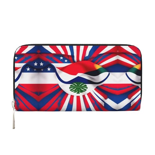 SKKNT Costa Rica-Flaggen-Druck, geräumige, trendige Leder-Handgeldbörse, Damen-Geldbörse, Clutch für Freizeit und Reisen, Schwarz, Einheitsgröße, Kunst SKKNT Costa Rica-Flaggen-Druck, geräumige, trendige Leder-Handgeldbörse, Damen-Geldbörse, Clutch für Freizeit und Reisen, Schwarz, Einheitsgröße, Kunst von SKKNT