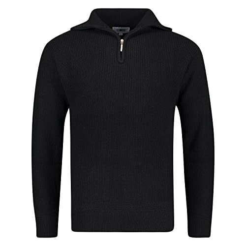 Skogen CDM Strick-Pullover mit Troyerkragen in schwarz bis Übergröße 9XL, Größe:3XL von Skogen