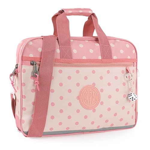 SKPAT - Arkentasche Kinder - Aktenkoffer Schule mit Verstellbarem, Abnehmbarem Schultergurt - Hochwertige und Elegante Kinder Aktenkoffer - Laptoptasche 132306, Coral Rot von SKPAT