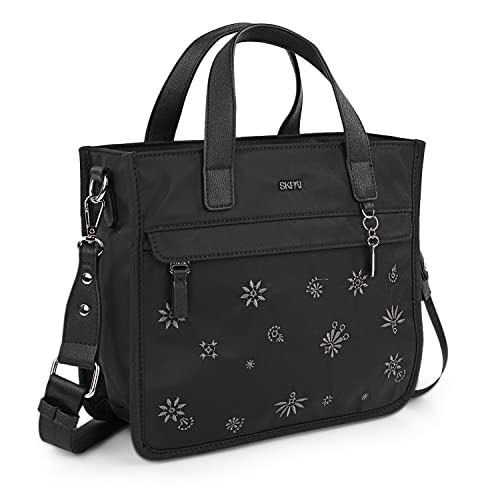 SKPAT - Handtasche Damen Umhängetasche - Handtaschen Damen Mittelgross mit verstellbarem riemen - Umhängetasche Damen hergestellt aus hochwertigem material - Dauerhaft Damen-Umhãngetaschen 31, Schwarz von SKPAT