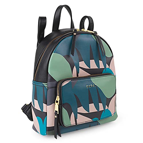 SKPAT - Rucksack Damen mit Anti Diebstahl Funktion, Damenrucksack Anti Diebstahl Tasche, Kleiner Rucksack Damen, Antidiebstahlrucksack Damen 317199, Blätter von SKPAT