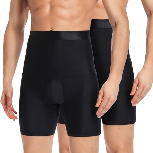 SLIMBELLE Herren Body Shaper Boxershorts Hohe Taille Slimming Shapewear Hose Kompressionsshorts Herren Elastizität Bauch Kontrolle Enge Hose von SLIMBELLE