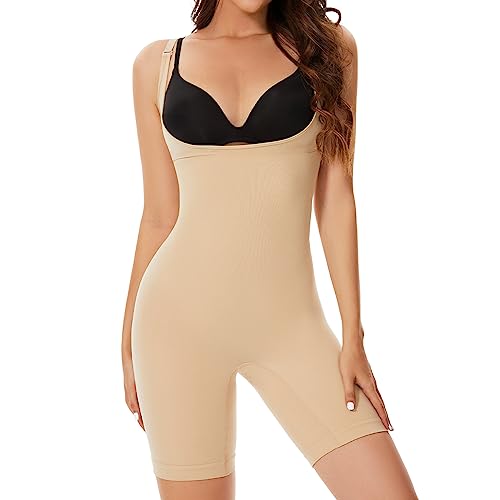 SLIMBELLE Shapewear Damen Bauchweg Nahtlos Body Shaper Elastizität Shapewear Bauch Weg Hose Mit Bein Taillenformer Shaping Body Damen von SLIMBELLE