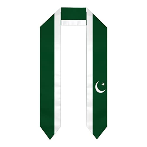 SMAZDFXX Pakistanische Flagge Graduierung Schal Schärpe Stola Wraps Scraf für internationale Studie Stolz Frauen Männer SMAZDFXX Pakistanische Flagge Graduierung Schal Schärpe Stola Wraps Scraf für internationale Studie Stolz Frauen Männer von SMAZDFXX