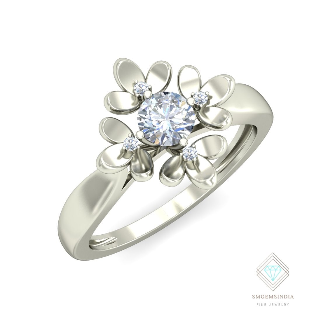 Rohdiamant Ring Verlobungsring/Versprechen Ehering Geschenk Für Sie 18K Solid Gold Diamant Frauen von SMGEMSIndia