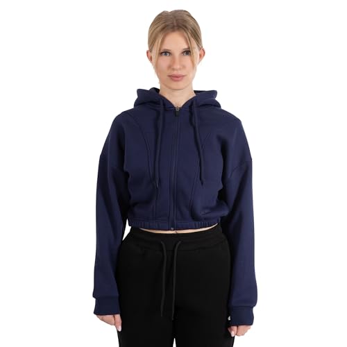 SMILODOX Crop Zip Hoodie Damen Elma, Oversize Fit Kapuzen Zip Pullover mit Ton-in-Ton Reißverschluss, Langarm Sweatshirt, Bequem und Vielseitig Kombinierbar, Optimal für Sport, Streetstyle und Alltag SMILODOX Crop Zip Hoodie Damen Elma, Oversize Fit Kapuzen Zip Pullover mit Ton-in-Ton Reißverschluss, Langarm Sweatshirt, Bequem und Vielseitig Kombinierbar, Optimal für Sport, Streetstyle und Alltag von SMILODOX