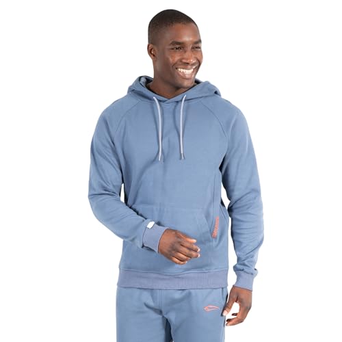 SMILODOX Herren Pikee Hoodie Leon - Regular fit Langarm Oberteil mit Kapuze, Größe:S, Color:Dusty Blue von SMILODOX