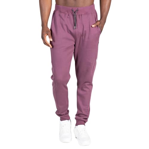 SMILODOX Herren Pikee Jogginghose Jones - Lange Hose im Regular Fit mit Tunnelzug, Größe:XXL, Color:Violett von SMILODOX