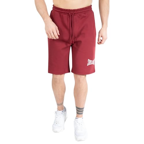 SMILODOX Herren Shorts Classic Pro - Oversize Fit Kurze Hose mit Kordelzug und Eingriffstaschen, Größe:L, Color:Bordeaux von SMILODOX