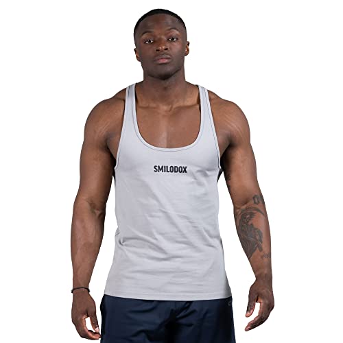 SMILODOX Herren Stringer Paul - Regular fit ärmelloses Oberteil mit Rundhals, Größe:4XL, Color:Grau von SMILODOX