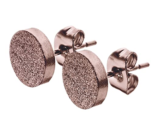 SMYKKO Ohrstecker OKOLI KARKEA | Edelstahl | Tunnel | Fakeplugs| gebürstet | Plugs | Frauen | Damen | Mädchen | Steel | Earring | rund | Knopf (Bronze) von SMYKKO BY STEYER