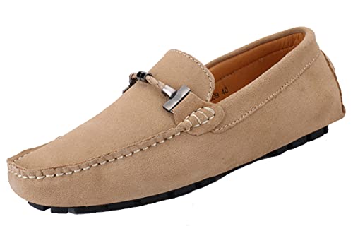 SMajong Herren Klassische Mokassin Wildleder Penny Loafers Comfort Halbschuhe Bootsschuhe Weich Flache Fahrende Schuhe Khaki 47.5 EU = Etikett 49 SMajong Herren Klassische Mokassin Wildleder Penny Loafers Comfort Halbschuhe Bootsschuhe Weich Flache Fahrende Schuhe Khaki 47.5 EU = Etikett 49 von SMajong