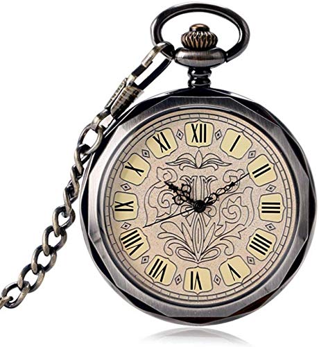 Unregelmäßige Exquisite mechanische Taschenuhr mit Handaufzug Skeleton Vintage Uhren für Männer Elegantes Geschenk Taschenuhr Geschenke für die Familie von SNEN-ESDG