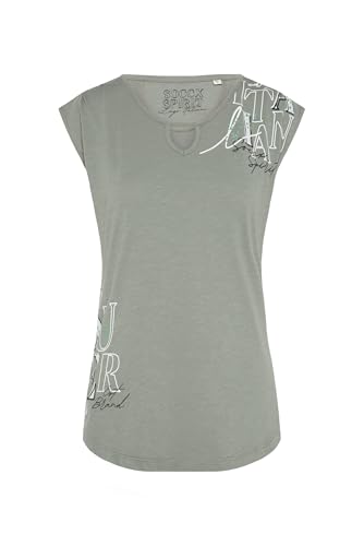 SOCCX Damen Ärmelloses Shirt mit Cut Out Faded Olive, XXL SOCCX Damen Ärmelloses Shirt mit Cut Out Faded Olive, XXL von SOCCX
