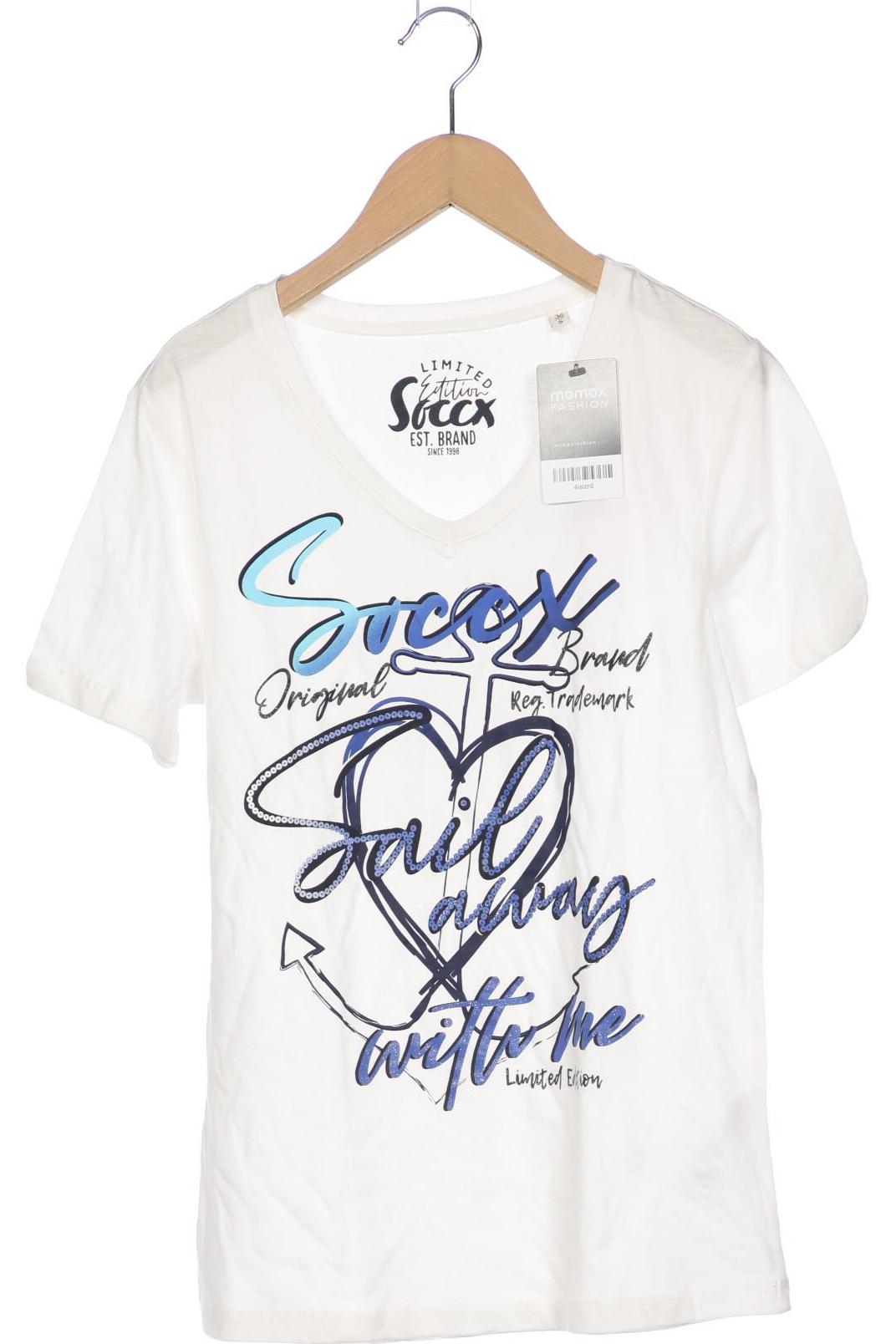 Soccx Damen T-Shirt, weiß, Gr. 36 von SOCCX