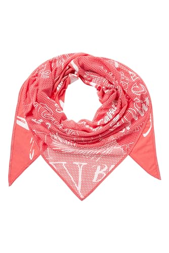 SOCCX Damen Triangle-Tuch im Materialmix mit Prints Red Coral None von SOCCX