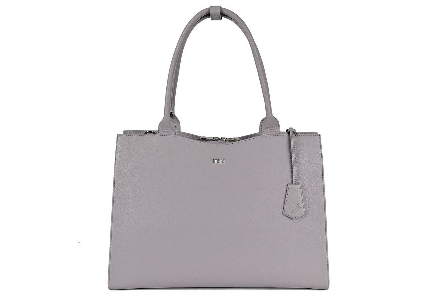 SOCHA Laptoptasche Diamond 15.6 Zoll Grey, Leder Businesstasche/Aktentasche Damen - 15.6 Zoll von SOCHA