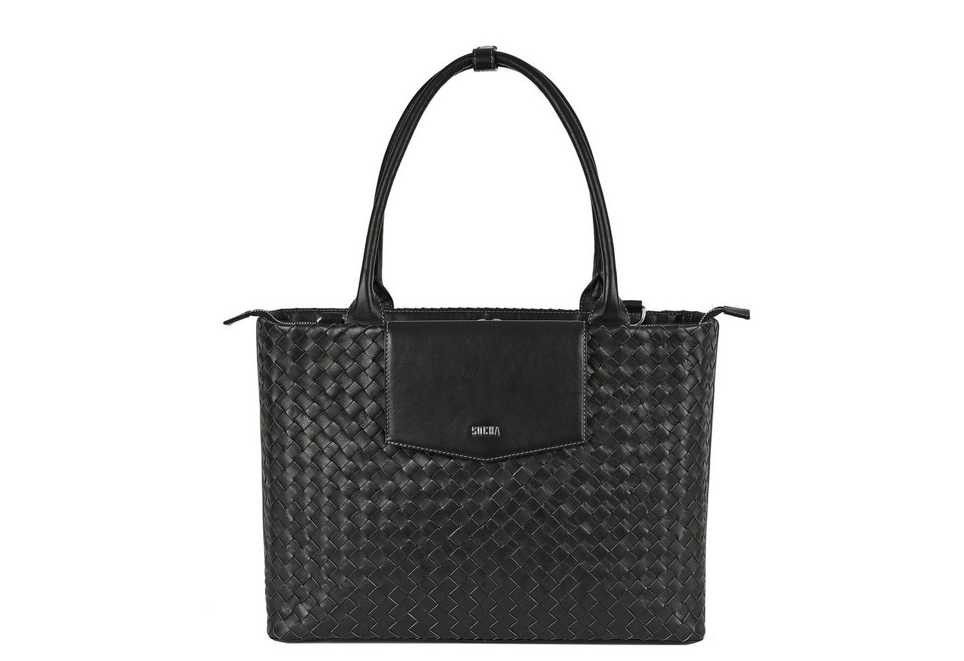 SOCHA Laptoptasche Premium Ledertasche Diana 15 Zoll, exklusive Ledertasche mit herausnehmbarer Clutch von SOCHA