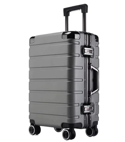 Reisekoffer Rollkoffer Koffer Trolley Hartschalenkoffer, Karierter Gepäckkoffer Mit Spinnerrädern Für Damen Und Herren Koffer Gepäck (Color : C, Size : 24") von SOCUY