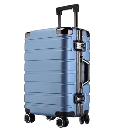 Reisekoffer Rollkoffer Koffer Trolley Hartschalenkoffer, Karierter Gepäckkoffer Mit Spinnerrädern Für Damen Und Herren Koffer Gepäck (Color : F, Size : 22") von SOCUY