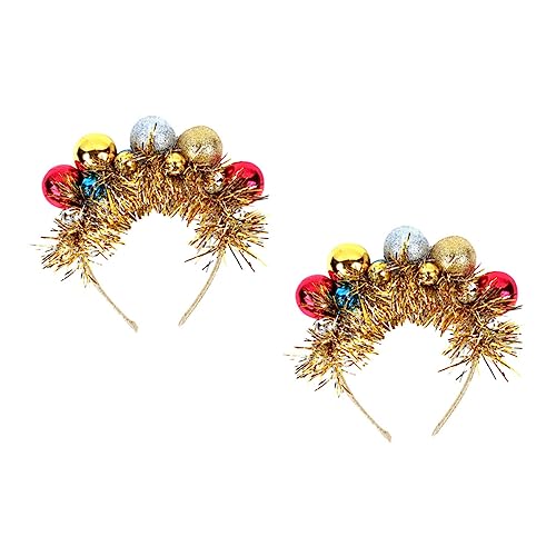 SOESFOUFU 2St Weihnachtskugel-Stirnband Weihnachtsball Haarreifen Kinder Weihnachts Haarschmuck kinder stirnbänder Weihnachten lustige Kopfbedeckungen Haarband Haargummi Weihnachtskopfreifen von SOESFOUFU