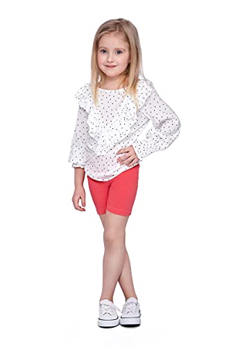 SOFTSAIL Leggings Mädchen Radlerhose Kurze Hose Aus Baumwolle Kinder Sporthose Tanzhose Atmungsaktiv Weich Elastisch Sommer Sport Koralle 122-128 - 7-8 Jahre von SOFTSAIL