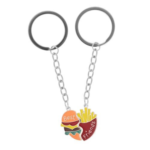 SOIMISS Burger Schlüsselanhänger Pärchen Set Passender Schlüsselanhänger Für Paare Zinklegierung Dekorativer Schlüsselanhänger Modischer SOIMISS Burger Schlüsselanhänger Pärchen Set Passender Schlüsselanhänger Für Paare Zinklegierung Dekorativer Schlüsselanhänger Modischer von SOIMISS