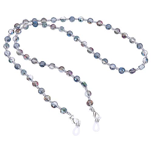 SOIMISS Brillenkette Metall Gesichtsschutz Lanyard Kristall Strass Glas Perlen Brillenband Mundschutz Kette Serviettenkette für Erwachsene Kinder Geschenke Ausweise Kartenhülle ID Karte Bunt von SOIMISS