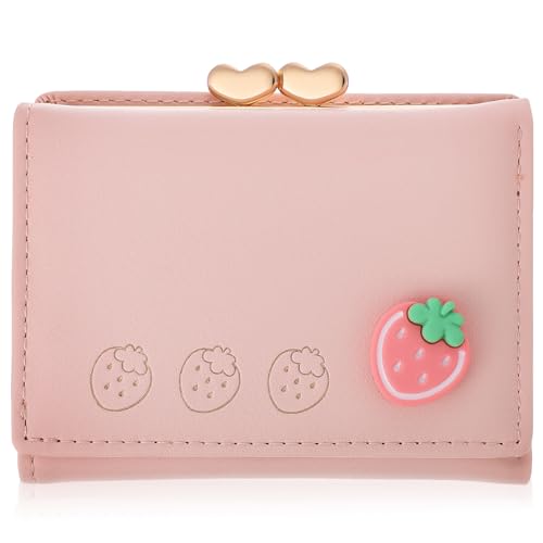 SOIMISS Geldbörse Rosa Kartenhalter Niedliche Münzbörse Frauen Geldbörse Leder Geldbörse Schlüssel Geldbörse Kleine Geldbörse für Frauen, Pink, 10.50X8.00X3.00CM, Zentimeter von SOIMISS