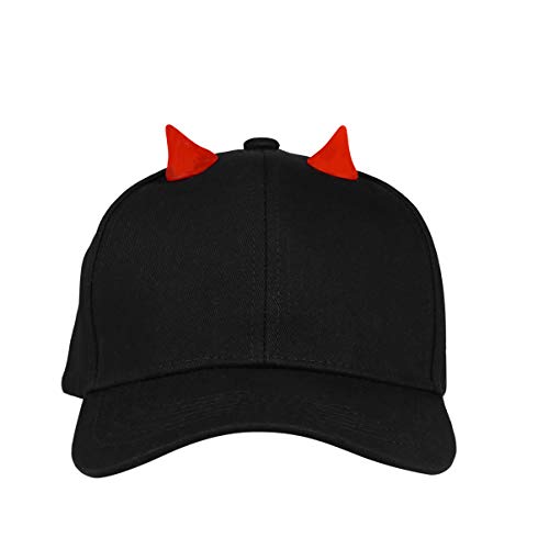 SOIMISS Halloween Baseballmütze Teufel Horn Baseballmütze Outdoor Vielseitige Peaked Cap Teufel Kostüm Zubehör für Halloween Party Geschenke (Schwarz) von SOIMISS