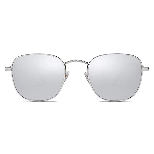SOJOS Sonnenbrille Damen Herren Polarisiert, Retro Vintage Eckig Klassisch Sonnenbrillen SJ1143 von SOJOS