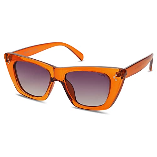 SOJOS Sonnenbrille Damen Polarisiert Retro, Cateye Trendy Niedlich Stilvolle UV400 Sonnenbrillen SJ2199 von SOJOS