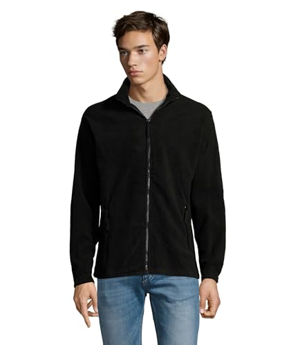 Sol's Herren North Fleecejacke, Schwarz, 3XL Sol's Herren North Fleecejacke, Schwarz, 3XL von SOL'S
