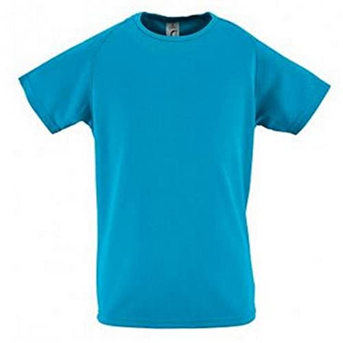 Sols Kinder T-Shirt Sporty, Kurzarm (8 Jahre (128)) (Wasserblau) von SOL'S