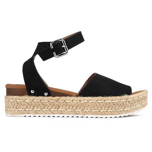 SOLE Solesister Damen Kally Espadrilles Sandalen Schwarz 38 EU von SOLE