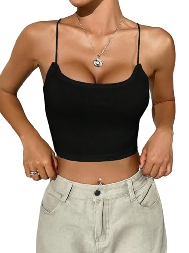 SOLY HUX Damen Tops Sommer Rückenfreies Top Kreuzgurt Spaghettiträger Sommertop Trägertop Ärmelloses Oberteil Bauchfreies Partytop Freizeittop Festivaltop Schwarz L SOLY HUX Damen Tops Sommer Rückenfreies Top Kreuzgurt Spaghettiträger Sommertop Trägertop Ärmelloses Oberteil Bauchfreies Partytop Freizeittop Festivaltop Schwarz L von SOLY HUX