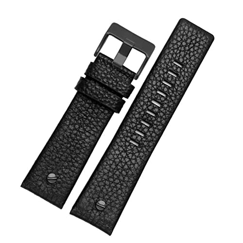 SOMKB Leder-Uhrenarmband für Diesel DZ7395, DZ7370, DZ7257, DZ7430, Uhrenarmband aus weichem Rindsleder, Nieten, 24 m, 26 mm, 28 mm, für Männer und Frauen, 26 mm, Achat von SOMKB