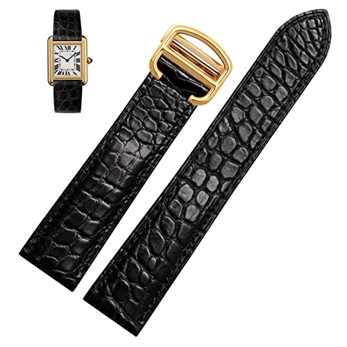 SOMKB Uhrenarmband aus Krokodilleder, für Cartier-Uhrenarmband, 20 mm, Leder-Tankschlüssel, London, Calibo Uhrenkette, Damen, 20 mm, 17 mm, Achat von SOMKB