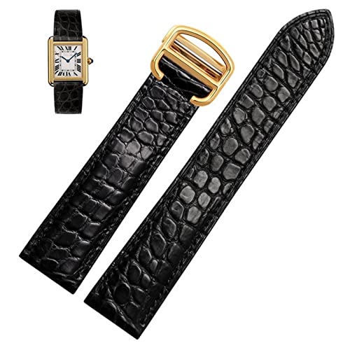 SOMKB Uhrenarmband aus Krokodilleder, für Cartier-Uhrenarmband, 20 mm, Leder-Tankschlüssel, London, Calibo Uhrenkette, Damen, 20 mm, 18 mm, Achat von SOMKB