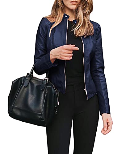 SOMTHRON Damen Kunstleder Jacke Leder Jacke Motorrad Short PU Kurzjacke Punk Bikerjacke Übergangsjacke Ledermantel Slim Short Mantel,S-5XL,viele Farben,Übergröße, Herbst Winter SOMTHRON Damen Kunstleder Jacke Leder Jacke Motorrad Short PU Kurzjacke Punk Bikerjacke Übergangsjacke Ledermantel Slim Short Mantel,S-5XL,viele Farben,Übergröße, Herbst Winter von SOMTHRON