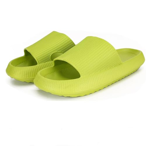 Cloud Sliders for Women Men, Thick Sole Non Slip House Slippers, Super Soft Comfy Sandals House Slippers for Shower Bathroom Pool Beach (37-38,Avocado Green) von SONAXO