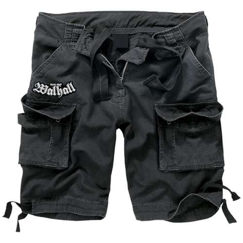 Herren Armee Kurze Hosen Shorts Next Stop Walhall Aufnäher Germanen Odin North von SONS OF ODIN