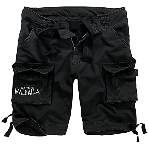 Herren Kurze Armee Hosen Shorts See You in Walhalla Wikinger Walhalla Odin Motiv von SONS OF ODIN