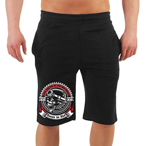 SONS OF ODIN Herren Kurze Hose Shorts Benzin im Blut Totenkopf Biker Motorrad Größe M - 4XL SONS OF ODIN Herren Kurze Hose Shorts Benzin im Blut Totenkopf Biker Motorrad Größe M - 4XL von SONS OF ODIN